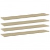 Prateleiras estante 4pcs 100x20x1.5cm contrapl. carvalho sonoma 1