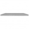 Estante para estantería 4 uds madera gris hormigón 100x20x1.5cm 3