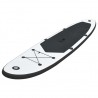 Juego de tabla de paddle surf hinchable negro y blanco 2