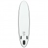 Juego de tabla de paddle surf hinchable negro y blanco 4