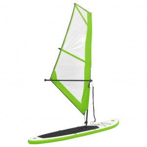 Conjunto prancha paddle SUP insuflável c/ vela verde/branco H
