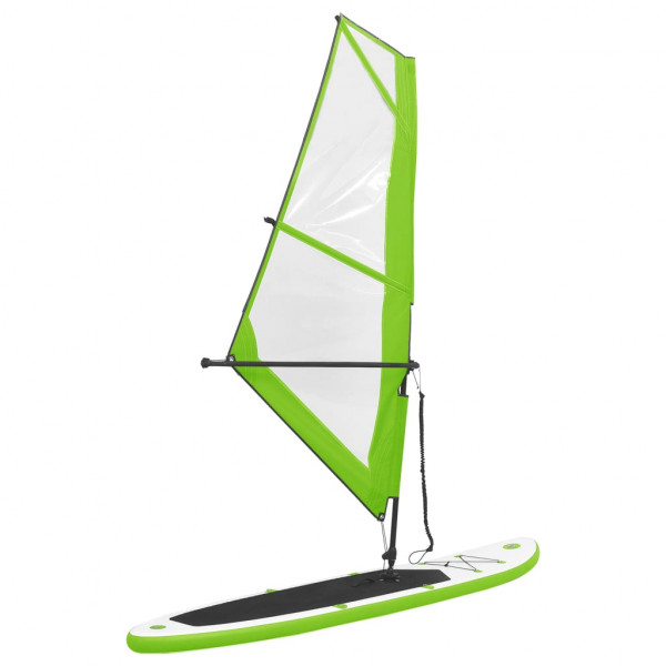 Conjunto prancha paddle SUP insuflável c/ vela verde/branco M 2