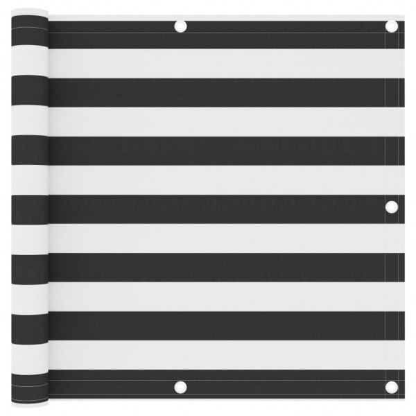 Toldo para balcón tela oxford gris antracita y blanco 90x500 cm D