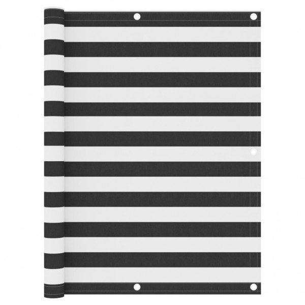 Toldo para balcón tela oxford gris antracita y blanco 120x600cm D