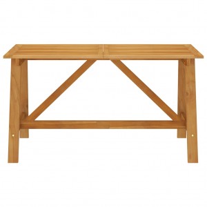 Mesa de comedor de jardín madera maciza de acacia 140x73x73.5cm H
