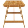 Mesa de comedor de jardín madera maciza de acacia 140x73x73.5cm 3