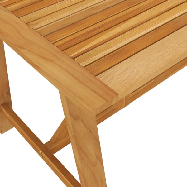 Mesa de comedor de jardín madera maciza de acacia 140x73x73.5cm M 5