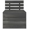 Muebles de jardín de palets 2 piezas madera de pino gris oscuro 4