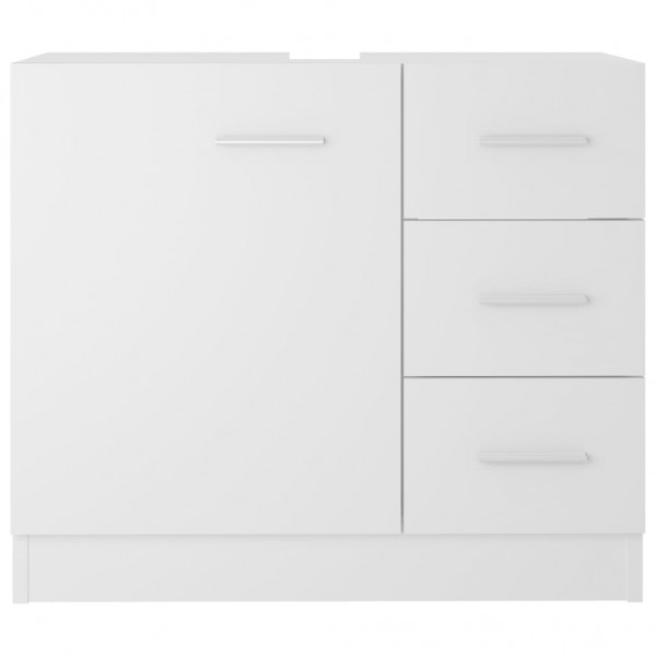 Armário de lavatório 63x30x54 cm derivados de madeira branco M 5