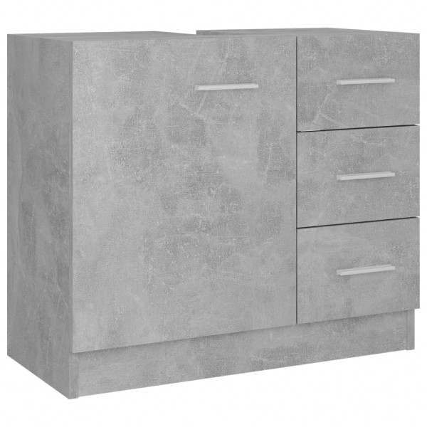 Armario para lavabo contrachapada gris hormigón 63x30x54 cm M 2