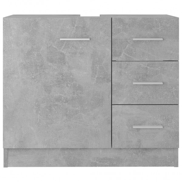 Armario para lavabo contrachapada gris hormigón 63x30x54 cm M 5