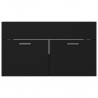 Armario para lavabo madera contrachapada negro 80x38.5x46 cm 5