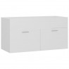 Armario para lavabo madera contrachapada blanco 90x38.5x46 cm 2