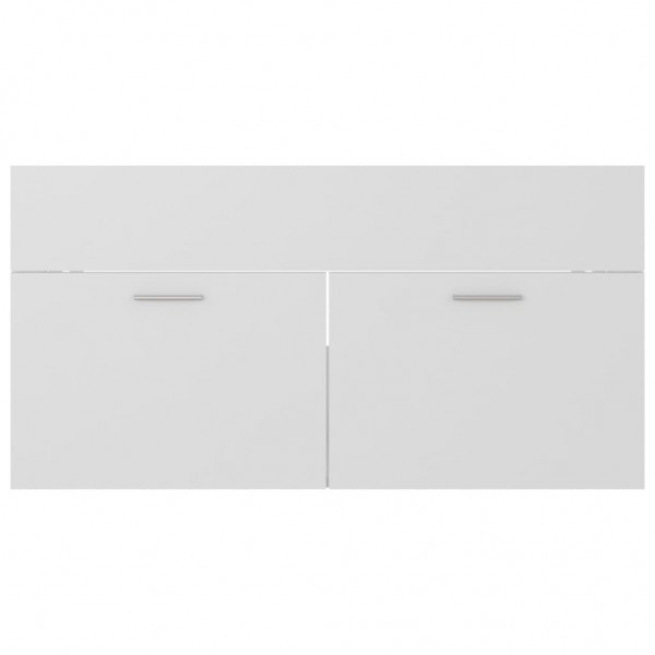 Armario para lavabo madera contrachapada blanco 90x38.5x46 cm M 5