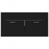 Armario para lavabo madera contrachapada negro 90x38.5x46 cm 5