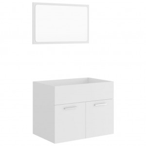 Conjunto de muebles de baño 2 piezas contrachapada blanco H