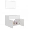 Conjunto de muebles de baño 2 piezas contrachapada blanco 4