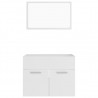 Conjunto de muebles de baño 2 piezas contrachapada blanco 5