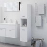 Armario de baño madera contrachapada blanco 30x30x130 cm 1