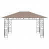 Gazebo c/ rede mosquiteira 4x3x2.73m 180 g/m² cinza-acastanhado 3