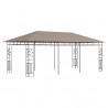 Cenador con mosquitera gris taupe 6x3x2.73 m 180 g/m² 2