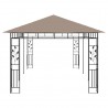 Cenador con mosquitera gris taupe 6x3x2.73 m 180 g/m² 4