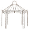 Pérgola de jardín marrón antiguo 400x258x378 cm hierro 2