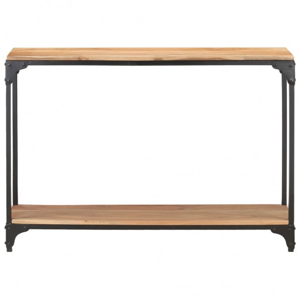 Mesa consola de madera maciza de acacia 110x30x75 cm M 2