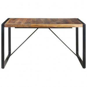 Mesa de comedor madera maciza con acabado sheesham 140x140x75cm H