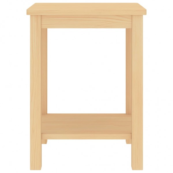 Mesita de noche madera de mango color madera clara 40x30x50 cm M 3