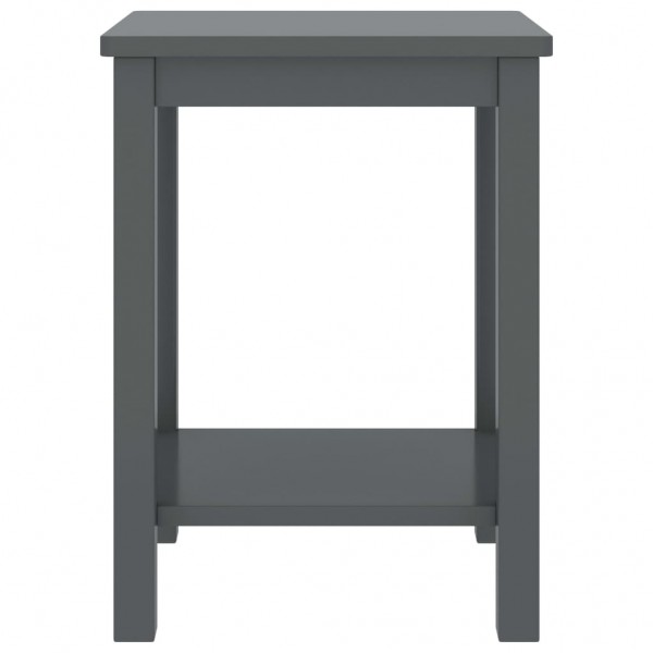 Mesitas de noche madera maciza de pino gris oscuro 35x30x47 cm M 2