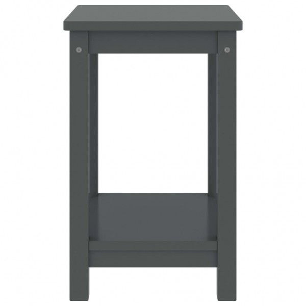 Mesa de cabeceira 35x30x47 cm pinho maciço cinzento-escuro M 3