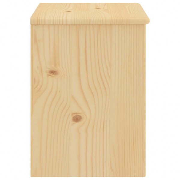 Mesita de noche madera maciza de pino madera clara 35x30x40 cm M 3