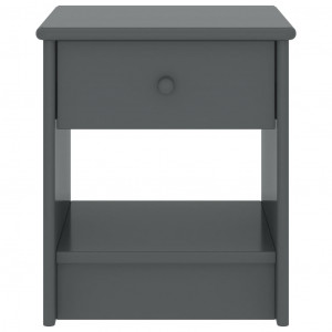 Mesa de cabeceira 35x30x40 cm pinho maciço cinzento-escuro H