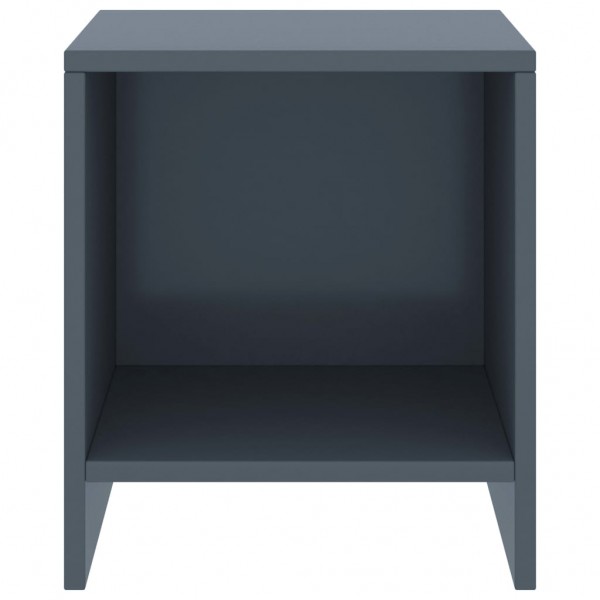 Mesitas de noche 2 uds madera de pino gris claro 35x30x40 cm M 3