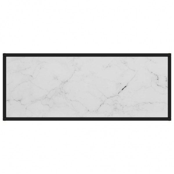Móvel de TV 100x40x40 cm vidro mármore branco M 4