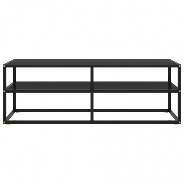 Mueble para TV negro de vidrio negro 120x40x40 cm M 2
