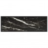 Mueble para TV negro con vidrio de mármol negro 120x40x40 cm 4