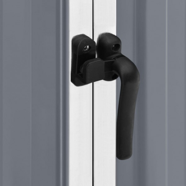 Abrigo de jardim 195x198x159 cm aço galvanizado cinzento M 2