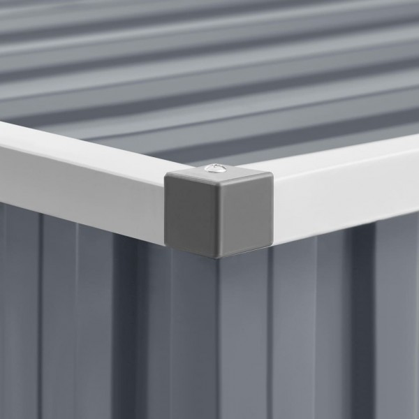 Cobertizo de jardín acero galvanizado gris 195x198x159 cm M 3