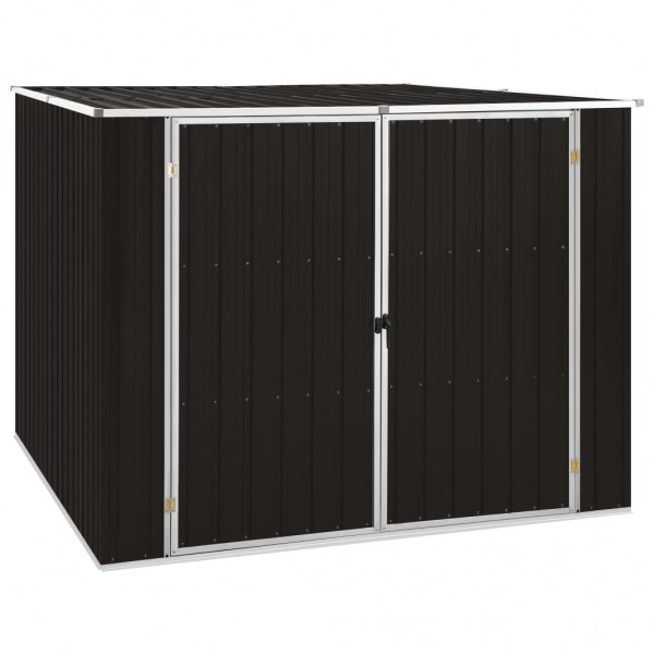 Cobertizo de jardín acero galvanizado marrón 195x198x159 cm D