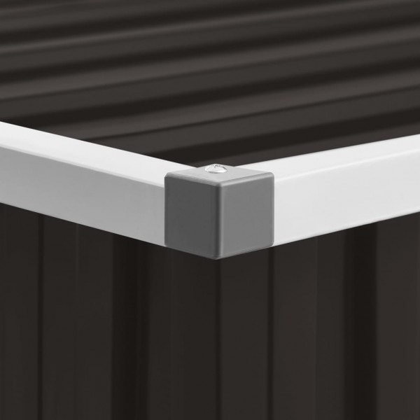 Abrigo de jardim 195x198x159 cm aço galvanizado castanho M 3