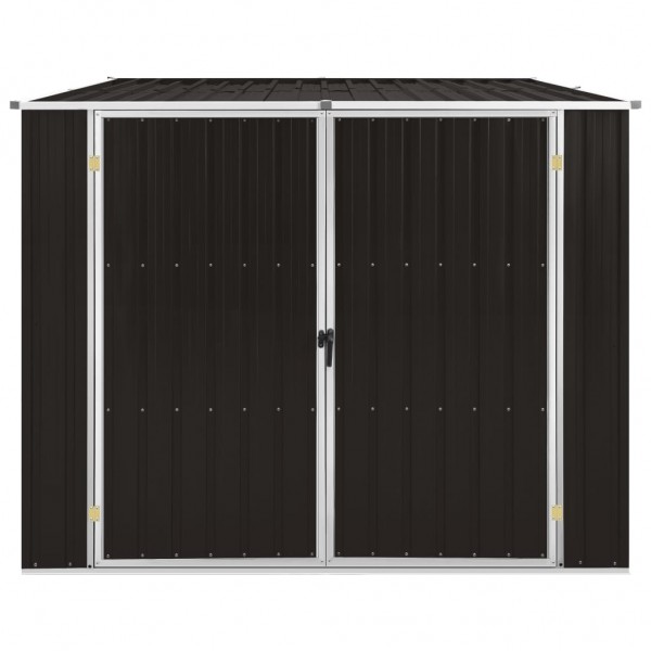 Cobertizo de jardín acero galvanizado marrón 195x198x159 cm M 4