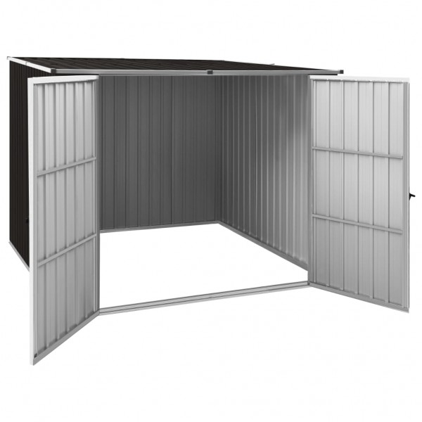 Abrigo de jardim 195x198x159 cm aço galvanizado castanho M 5