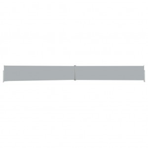 Toldo lateral retráctil para patio gris antracita 140x1200 cm H