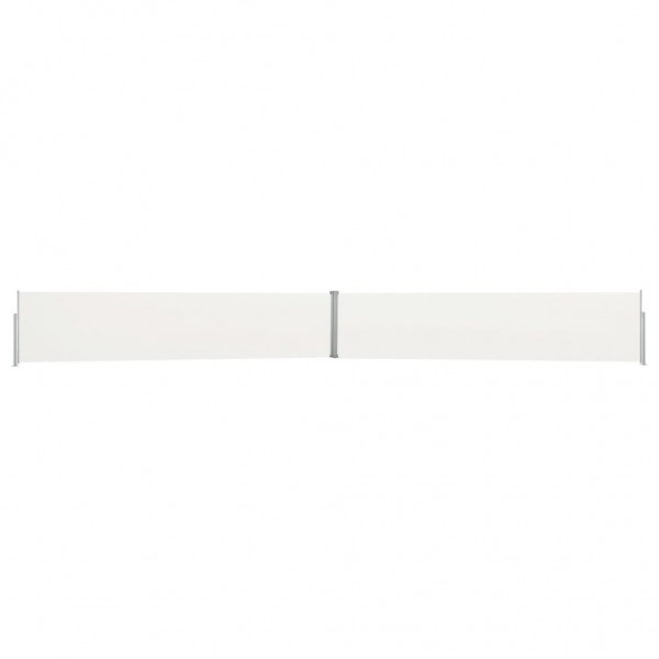 Toldo lateral retrátil para pátio 170x1200 cm creme M 2