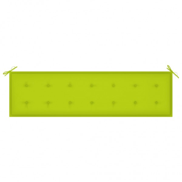 Cojín de banco de jardín tela Oxford verde claro 180x50x3 cm D