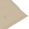 Cojín silla de jardín respaldo alto 6 uds tela beige 120x50x3cm 5