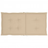 Cojín de silla de jardín respaldo bajo 6 uds tela Oxford beige 4