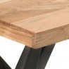 Mesa de comedor de madera maciza de acacia 120x60x76 cm 4
